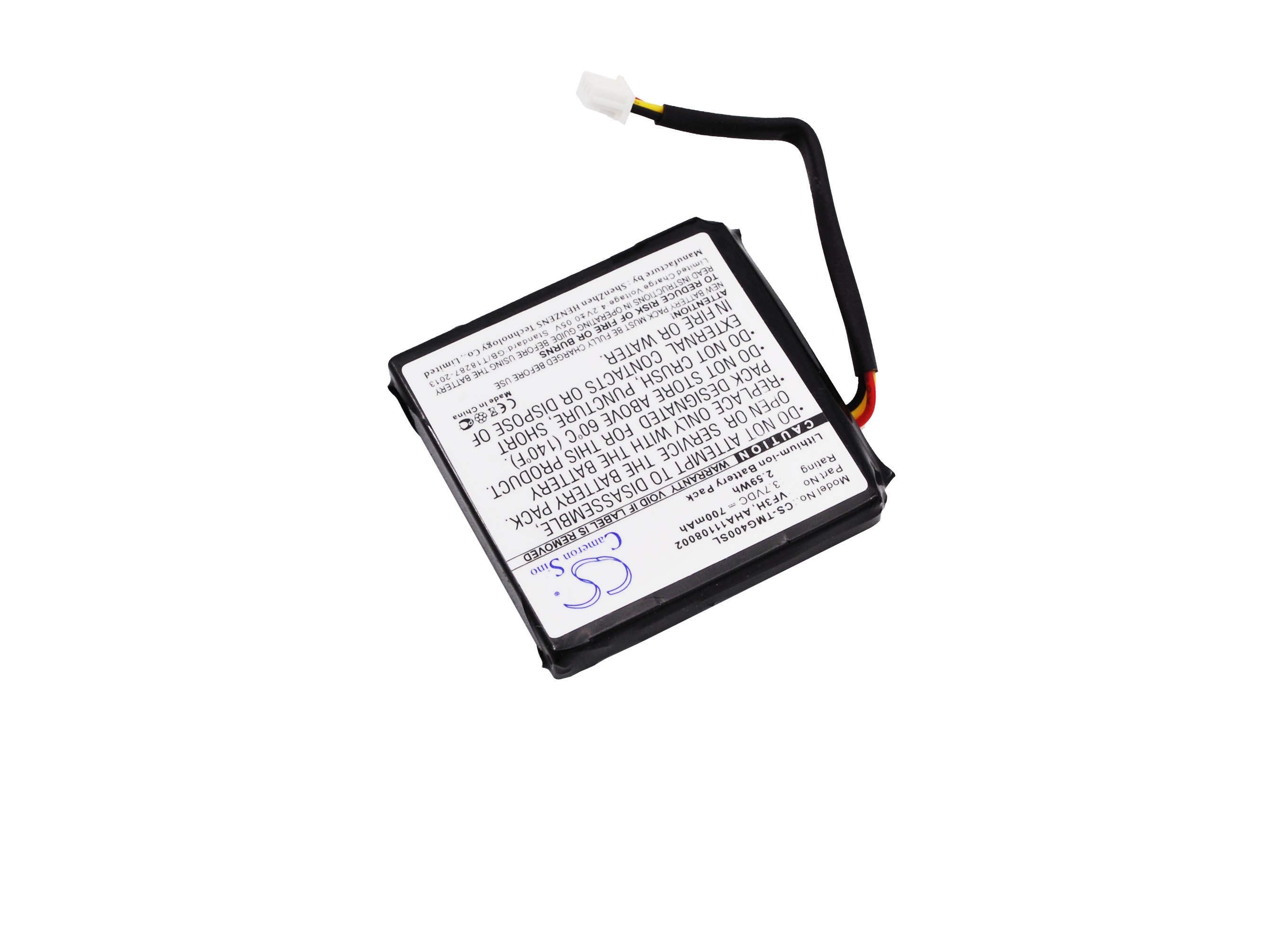 CS-TMG400SL : Battery for TomTom Go 400 4.3", Go 400 Touch, Via 110 Europe - Replaces TomTom VF3H, AHA11108002, VF3K - Image 2