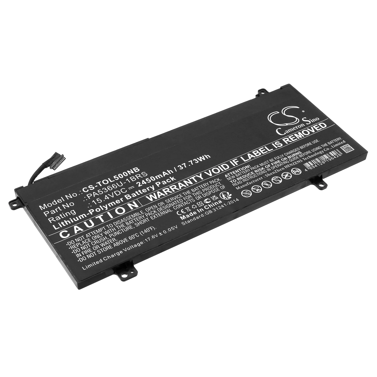 CS-TOL500NB : Battery for Toshiba Dynabook Satellite Pro L50, Dynabook Satellite Pro L50-G, Dynabook Satellite Pro L50-G-1C2 and others - Replaces Toshiba PA5366U-1BRS - Image 4