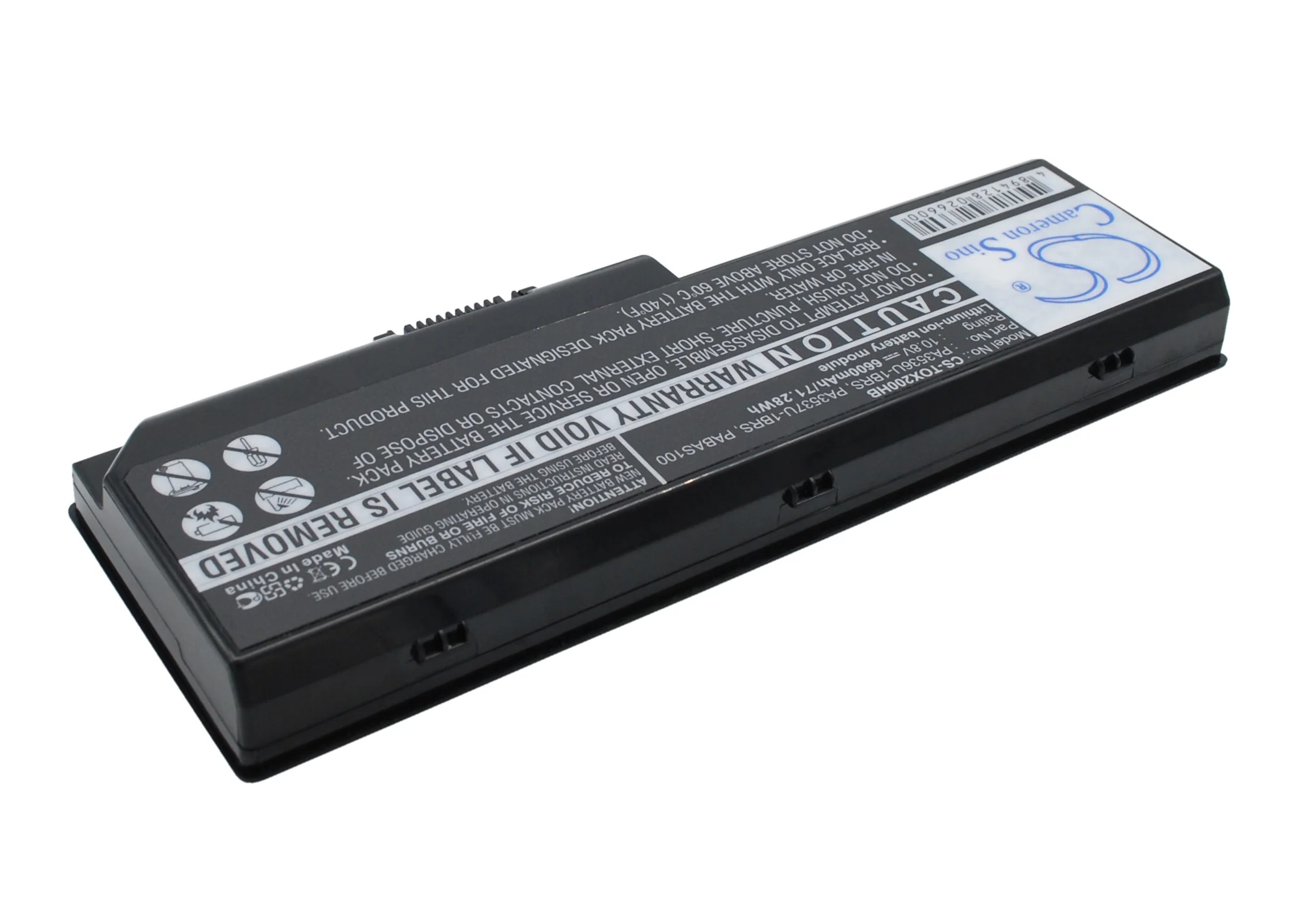 CS-TOX200HB : Battery for Toshiba Satellite P200-1CB, Satellite P200D-1FW, Satellite X200-21W and others - Replaces Toshiba PA3537U-1BAS, PABAS100, PABAS101 and others - Image 3