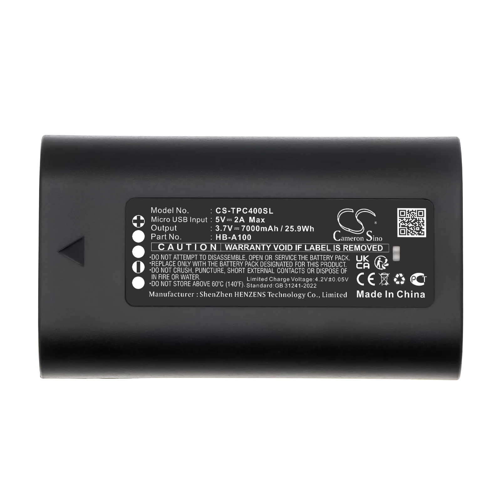 CS-TPC400SL : Battery for TP-Link C400S2, C420S1, C420S2 and others - Replaces TP-Link HB-A100 - Image 5