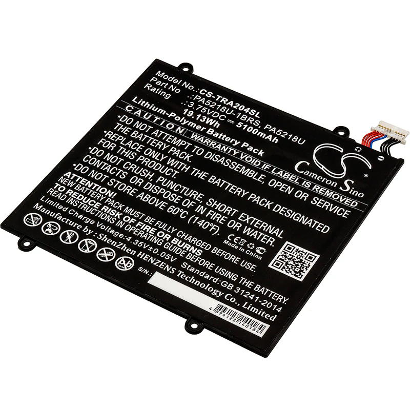 CS-TRA204SL : Battery for Toshiba Excite A204, Excite A204 AT10-B - Replaces Toshiba PA5218U-1BRS, PA5218U - Image 3