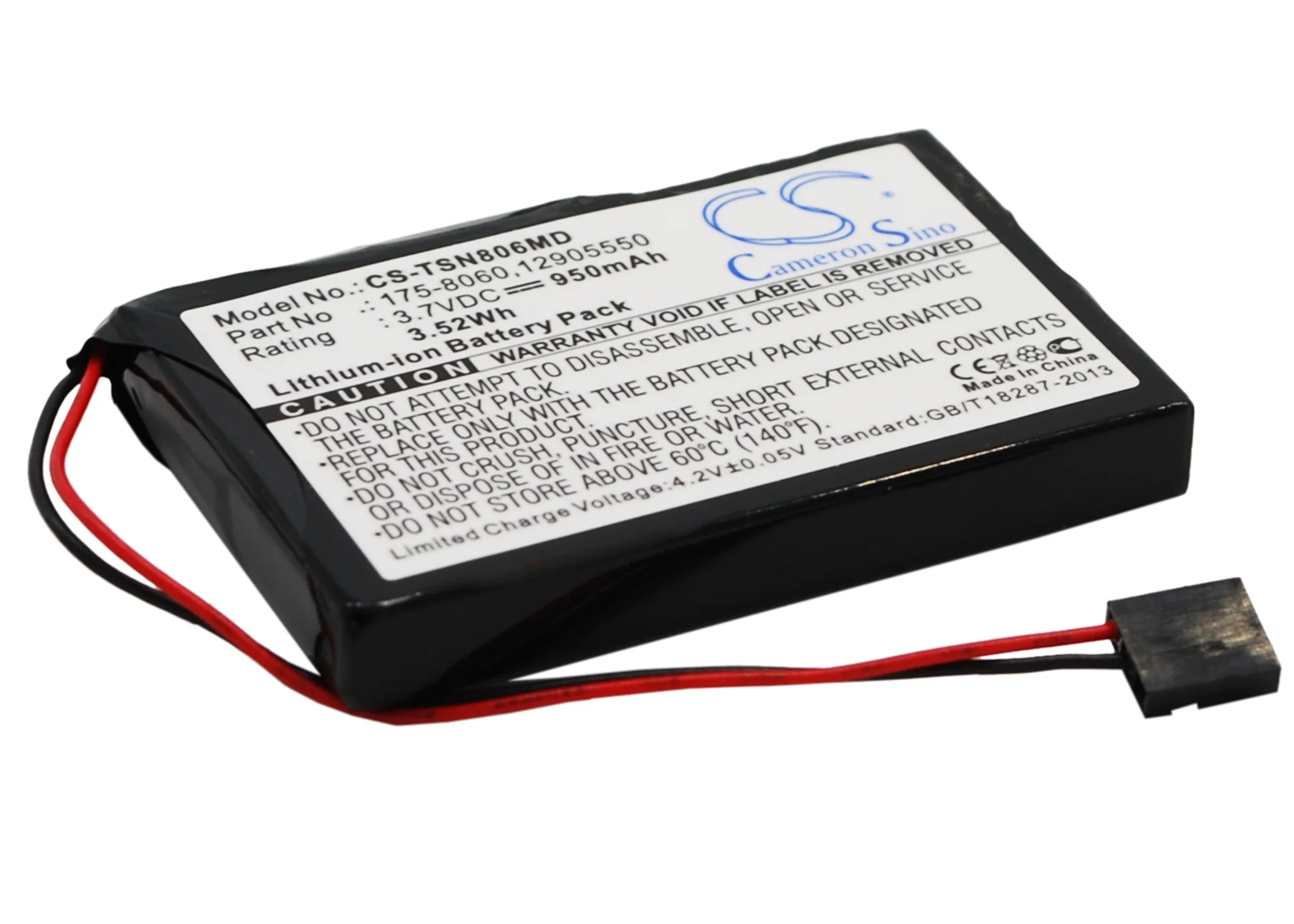 CS-TSN806MD : Battery for Finnpipette Novus Single, Multichannel pipettes - Replaces Finnpipette 12905550 - Image 2