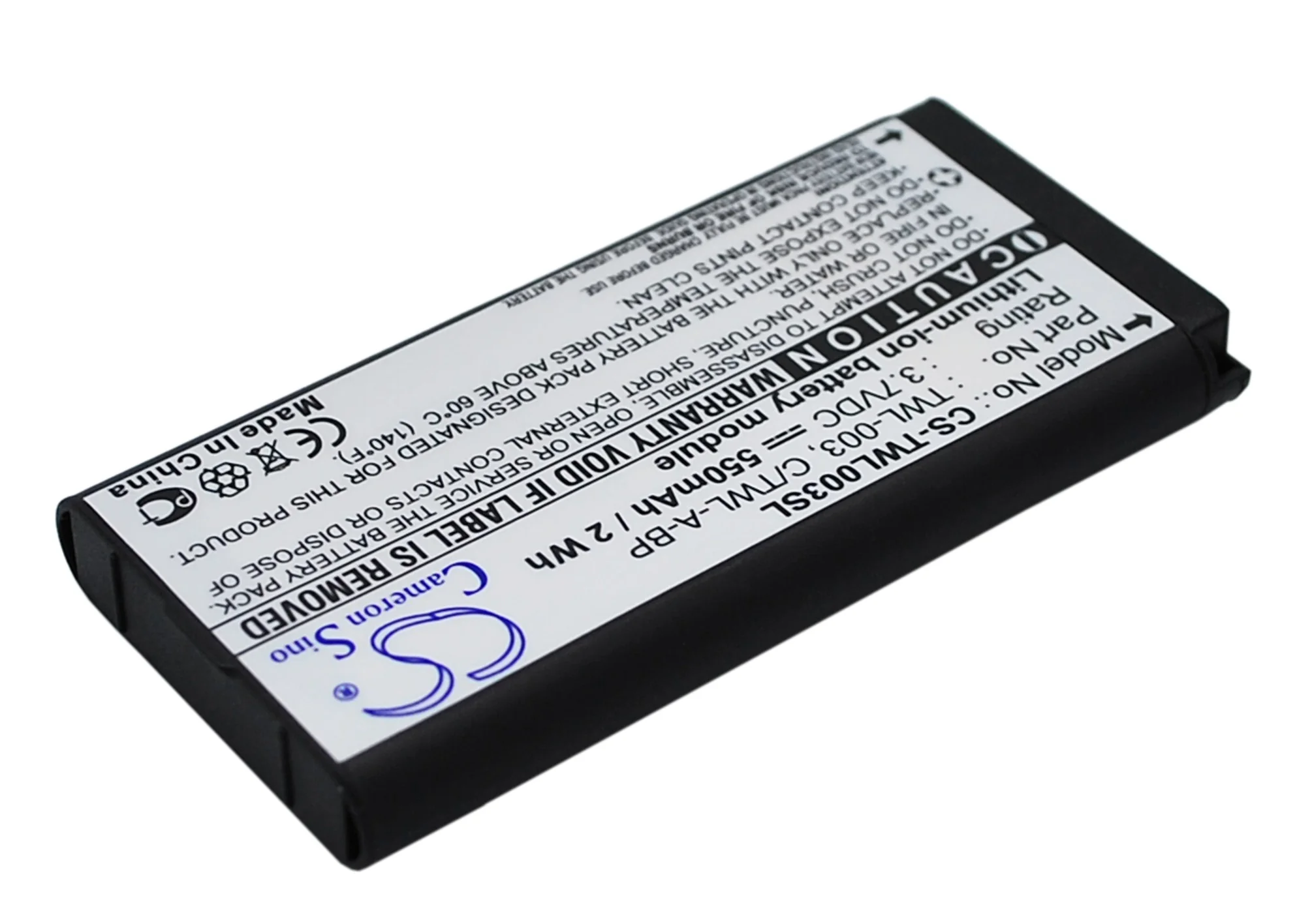 CS-TWL003SL : Battery for Nintendo DSi, NDSi, NDSiL - Replaces Nintendo TWL-003, C/TWL-A-BP - Image 2