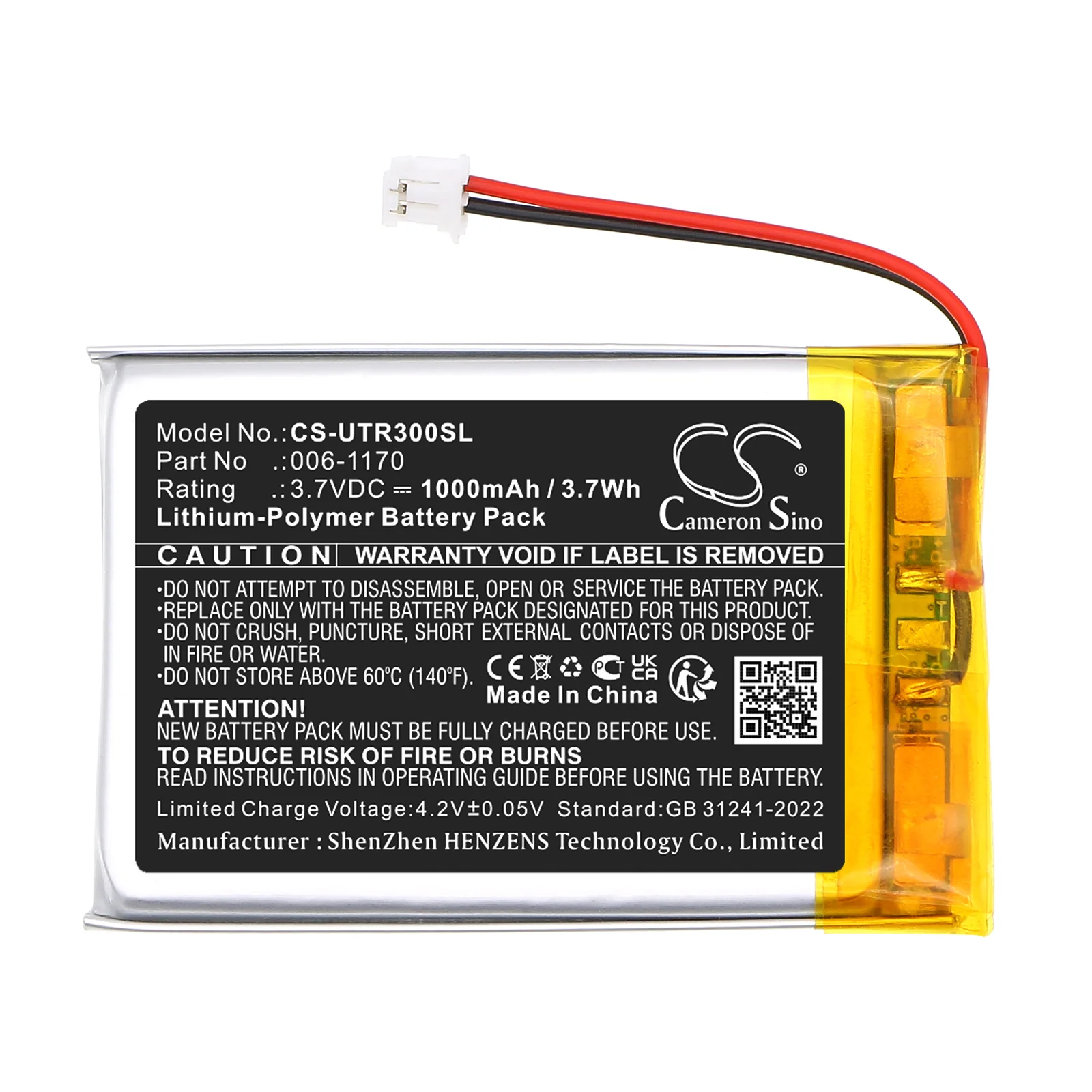 CS-UTR300SL : Battery for UltraCOM UltraCOM2, UltraCOM3, UltraCOM4 and others - Replaces UltraCOM 006-1170 - Image 3