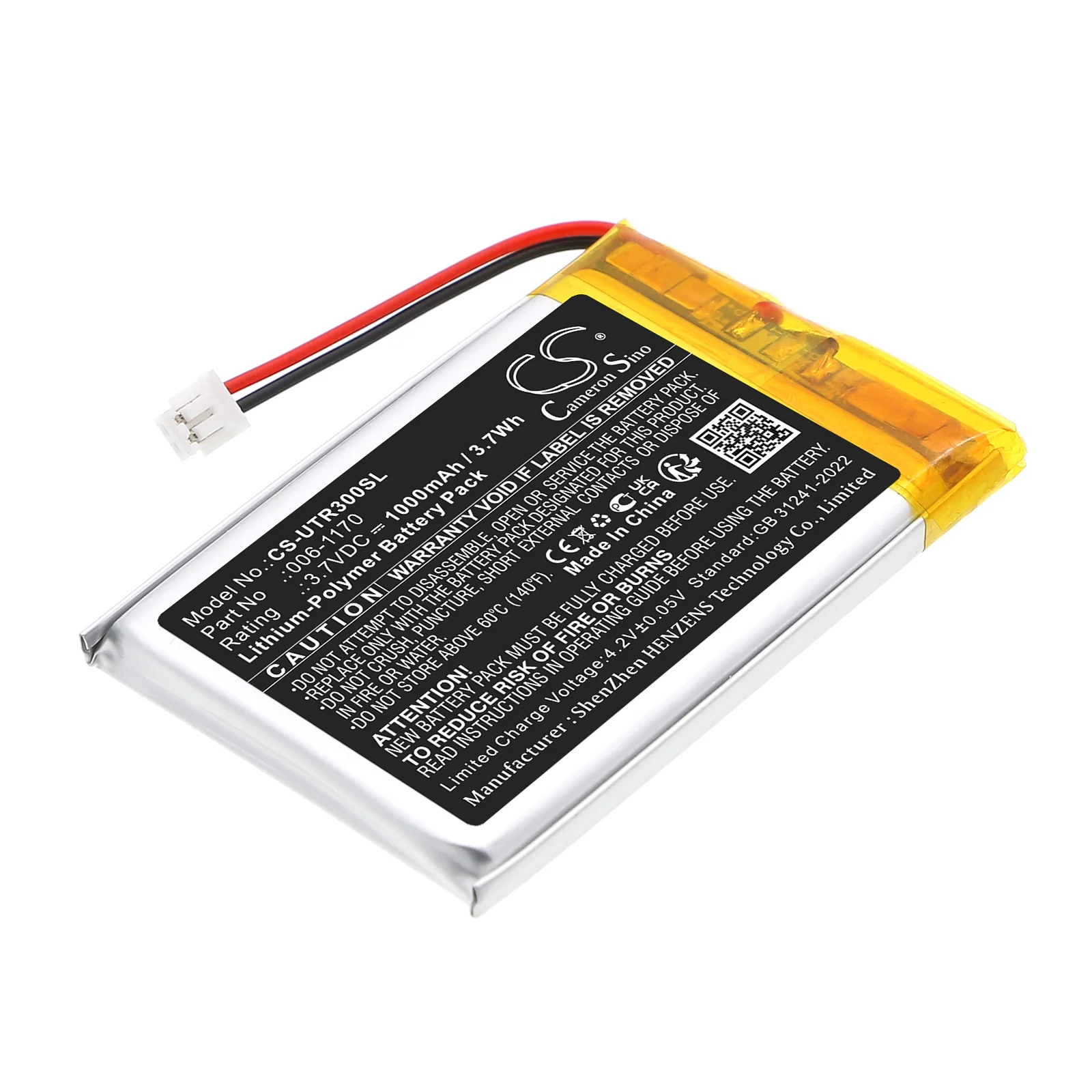 CS-UTR300SL : Battery for UltraCOM UltraCOM2, UltraCOM3, UltraCOM4 and others - Replaces UltraCOM 006-1170 - Image 4