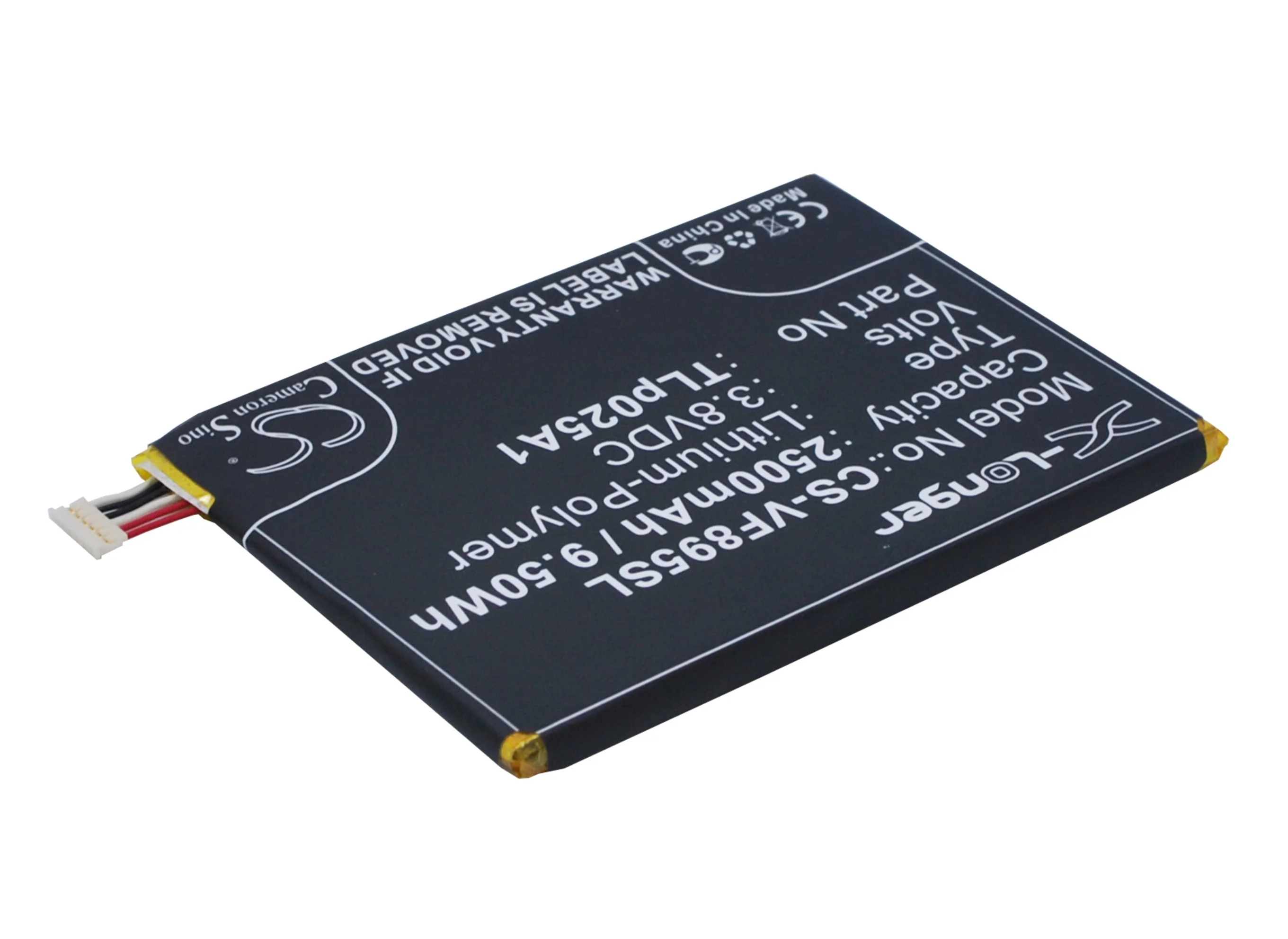 CS-VF895SL : Battery for Vodafone VF-895, Smart Prime 6, VF-895N - Replaces Vodafone TLp025A1 - Image 2