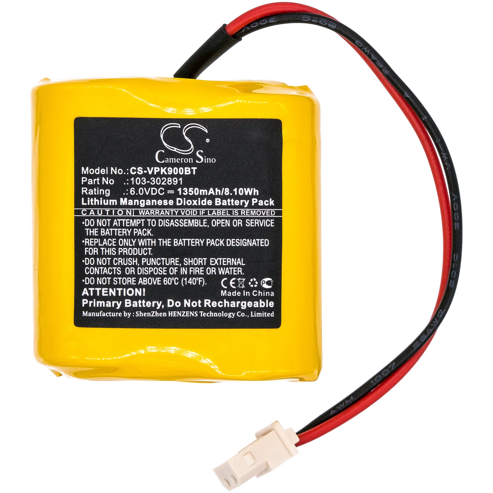 CS-VPK900BT : Battery for Visonic Next CAM, Next CAM PGS, Next CAM K9 PG2 wide angle and others - Replaces Visonic 103-302891, GP2CR123A, 103-302915 and others - Image 3
