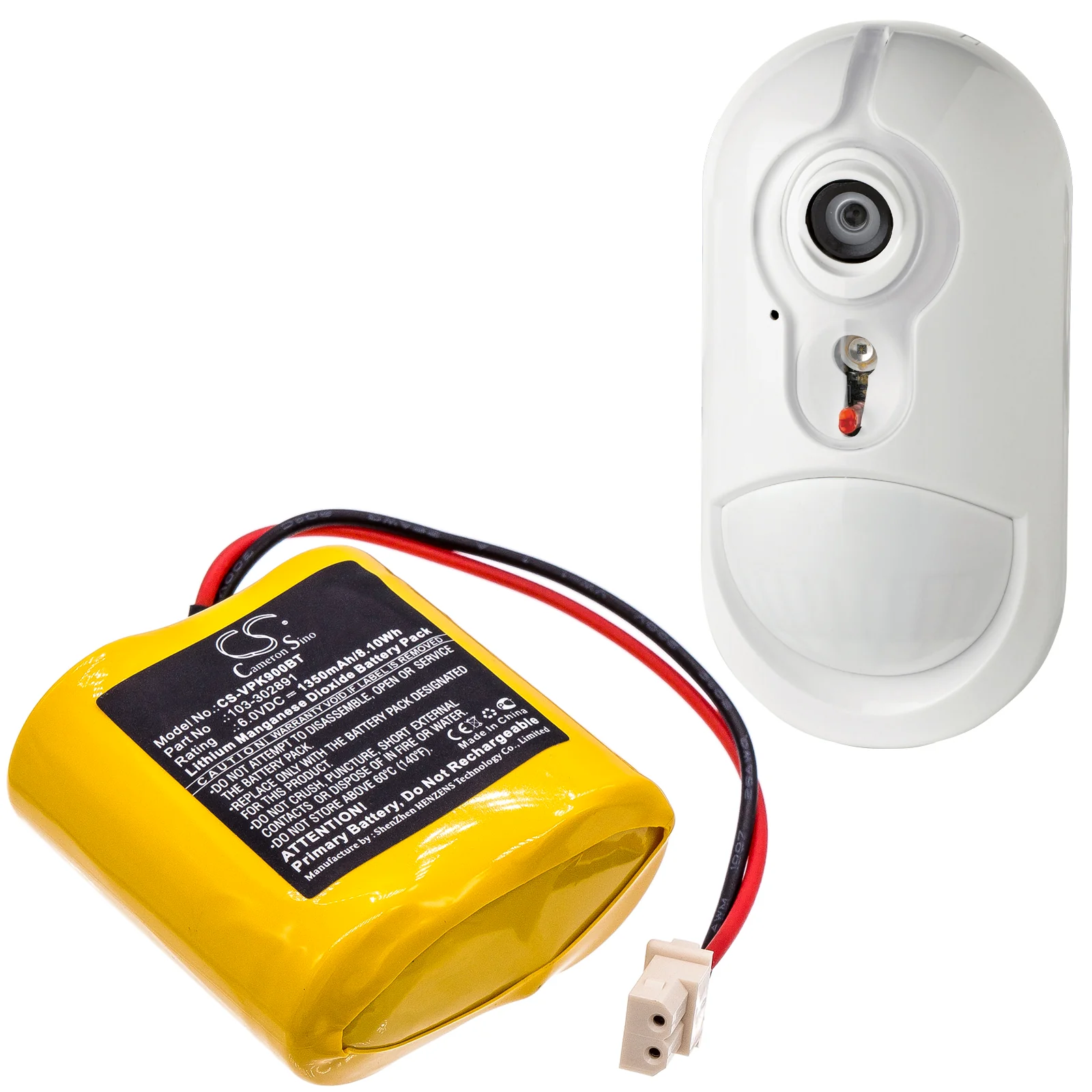 CS-VPK900BT : Battery for Visonic Next CAM, Next CAM PGS, Next CAM K9 PG2 wide angle and others - Replaces Visonic 103-302891, GP2CR123A, 103-302915 and others - Image 6