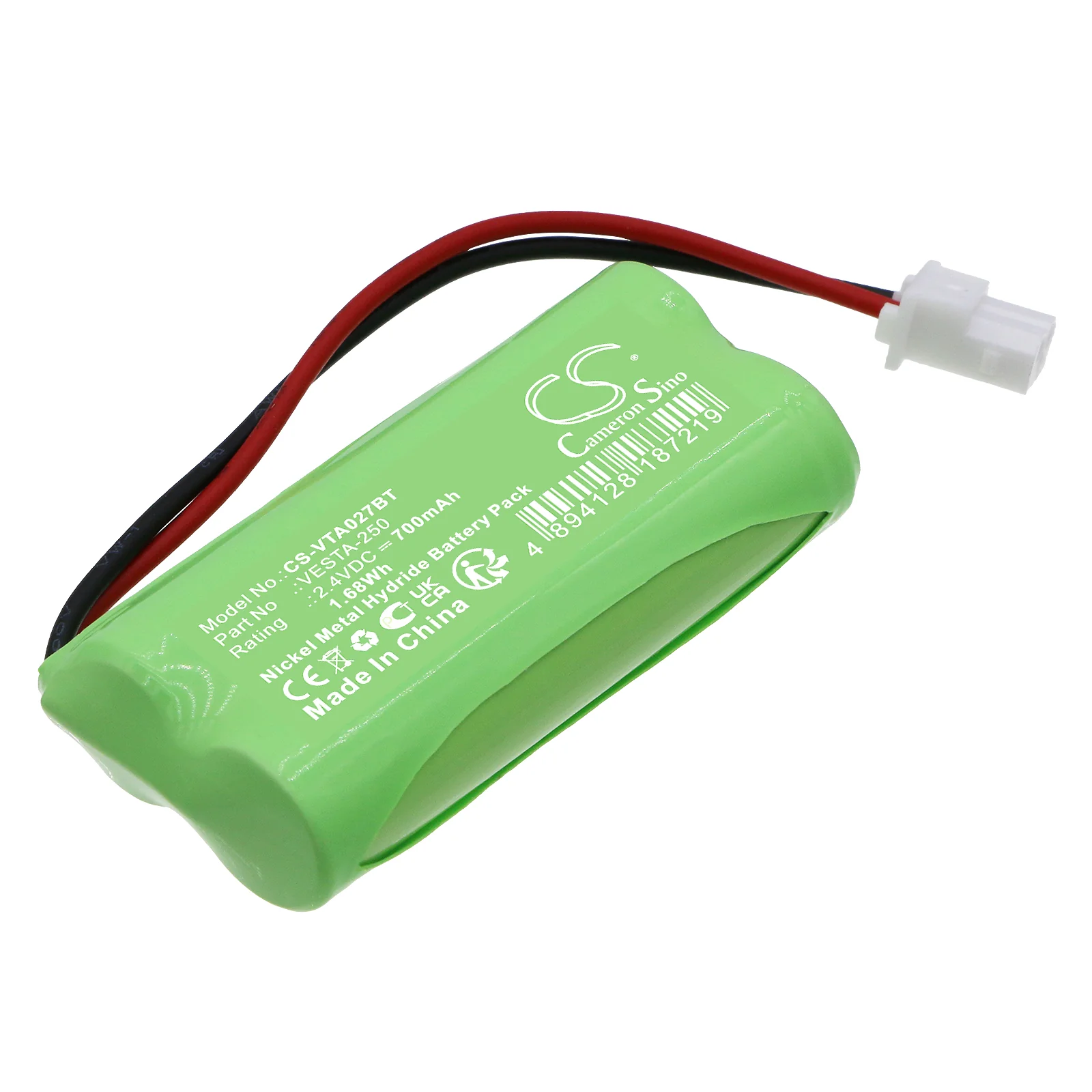 CS-VTA027BT : Battery for Vesta VESTA-027 HWC-1B-F1, VESTA-224 WEZC-8 - Replaces Vesta VESTA-250