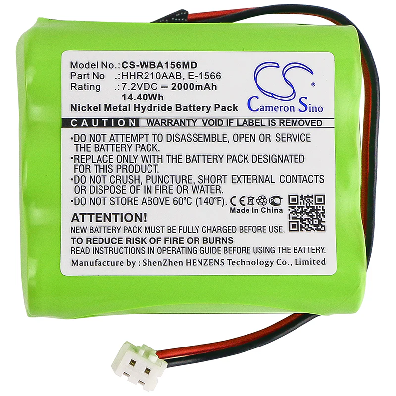 CS-WBA156MD : Battery for Weighing Baby Baby One WUNDER, bedscale Baby One WUNDER, bedscale Baby ONE ABILANX - Replaces Weighing E-1566, HHR210AAB, 88889009 - Image 2