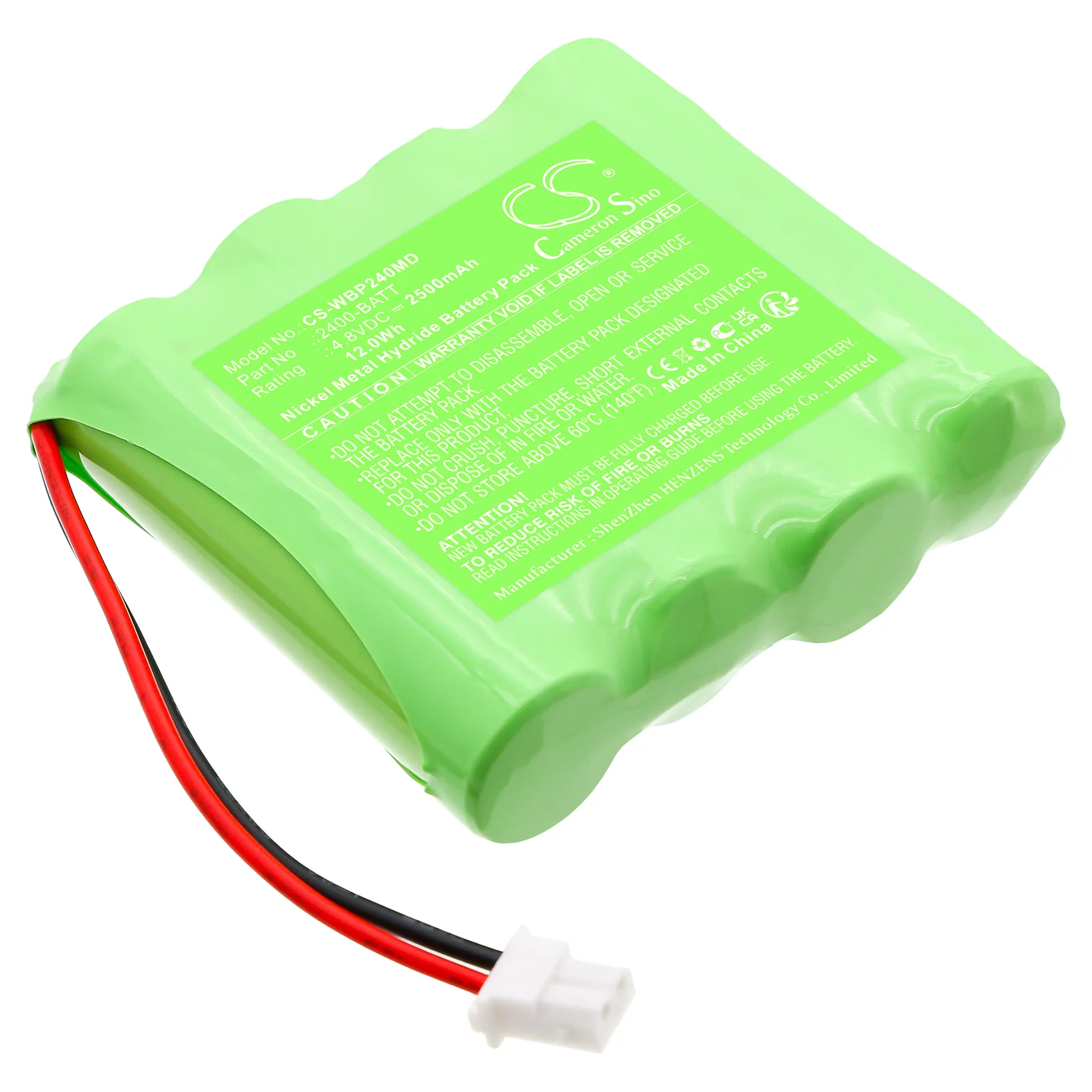 CS-WBP240MD : Battery for Welch-Allyn ProBP2400 blood pressure monitor - Replaces Welch-Allyn 110969-O, 2400-BATT - Image 4