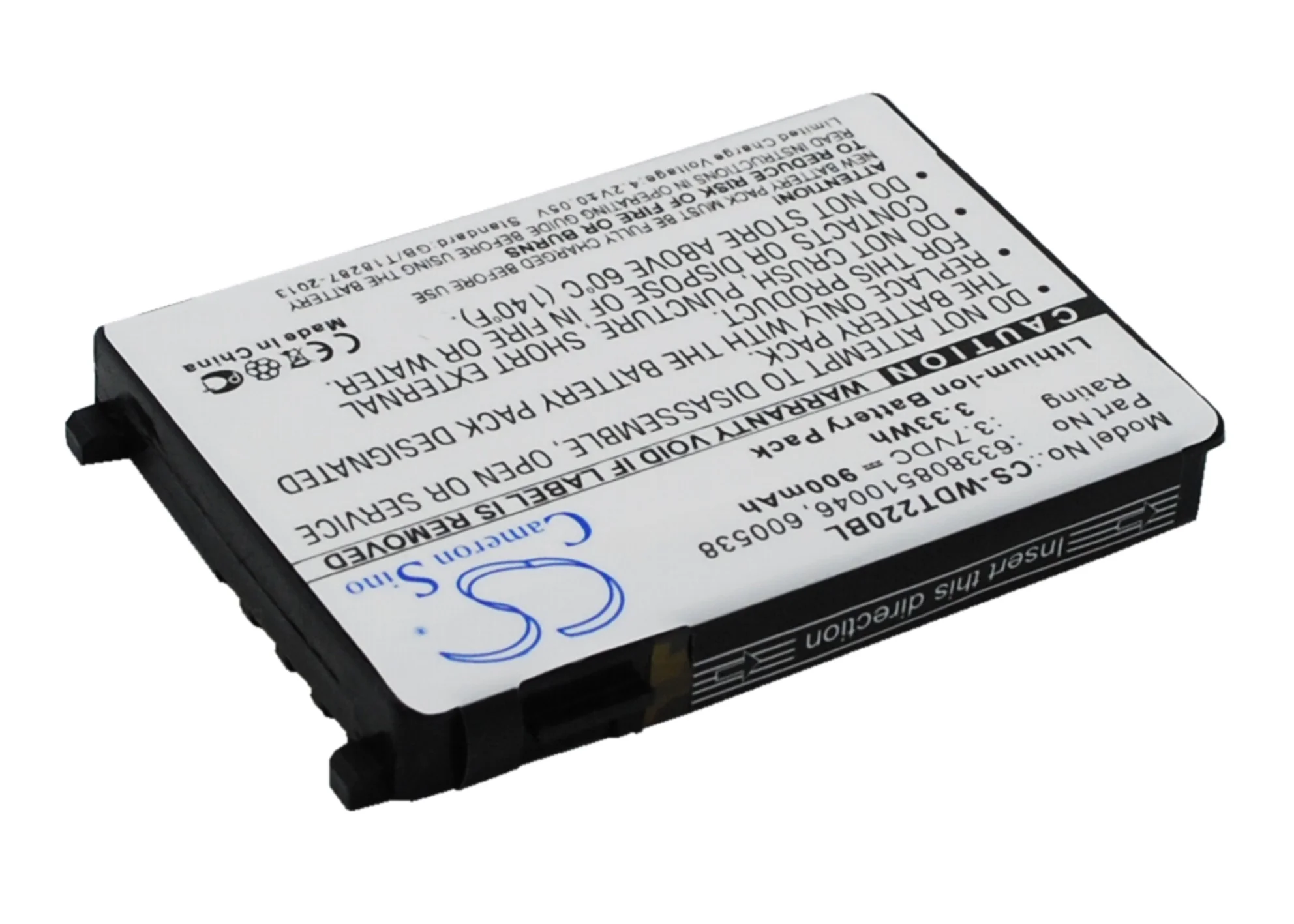 CS-WDT220BL : Battery for PSC PT40 - Replaces PSC 633808510046, 600538, 4006-0319 - Image 3