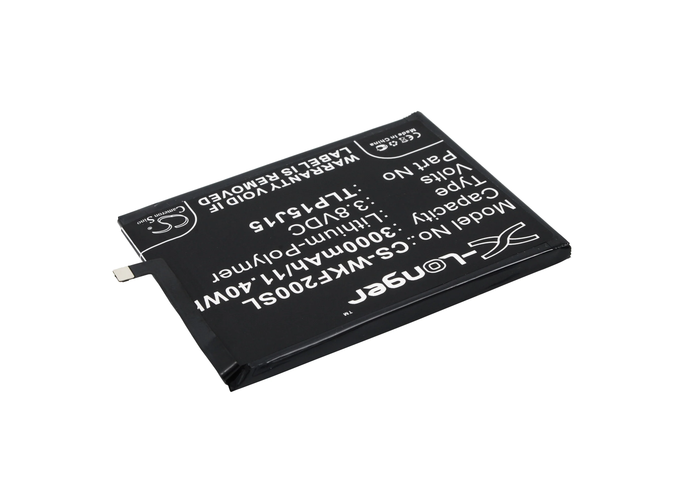 CS-WKF200SL : Battery for Wiko FEVER, Fever 4G - Replaces Wiko TLP15J15, TLP15L27, TLP15J30 and others - Image 2