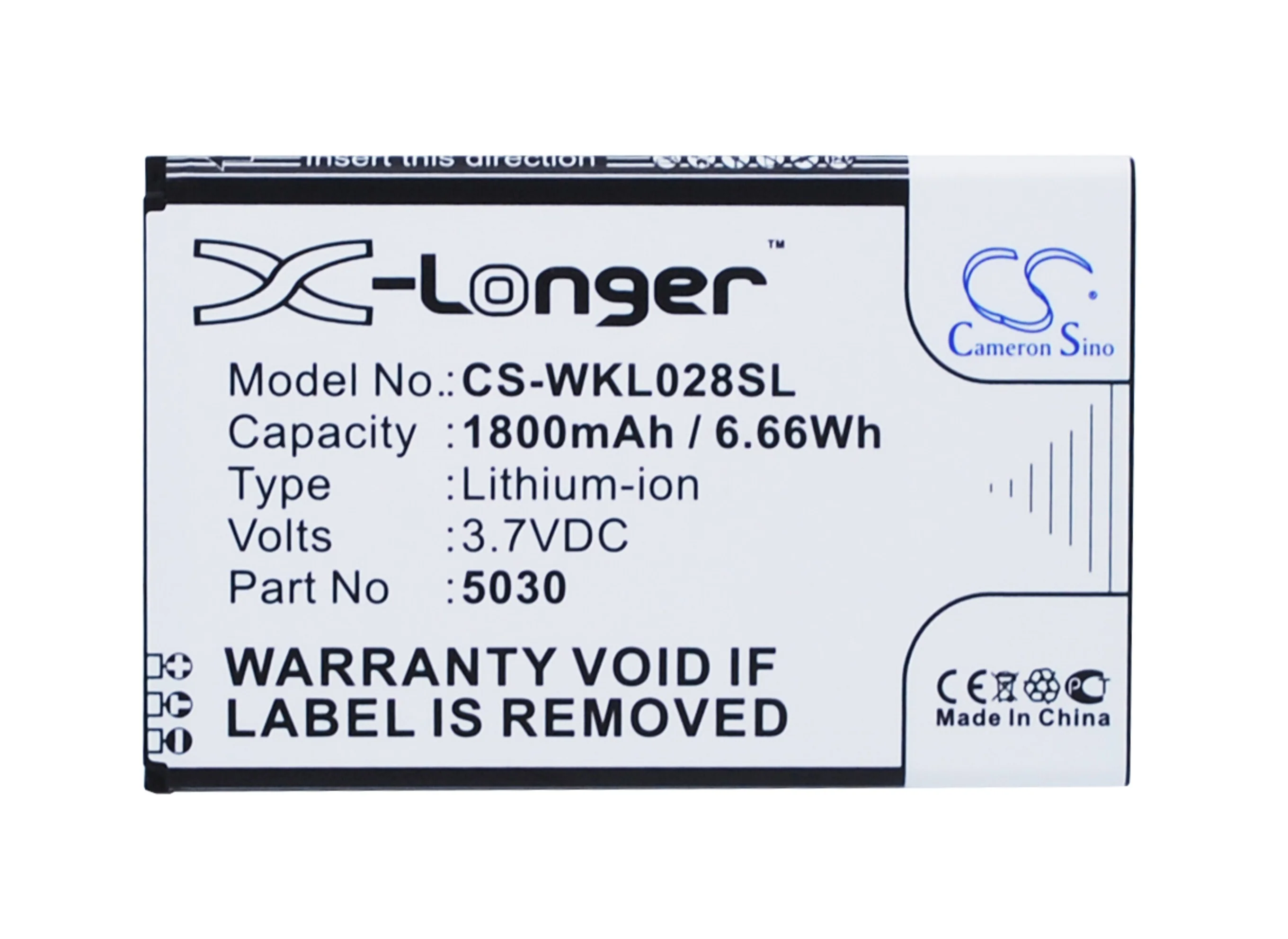 CS-WKL028SL : Battery for Wiko LENNY 2, Lenny 3 - Replaces Wiko 5030 - Image 5