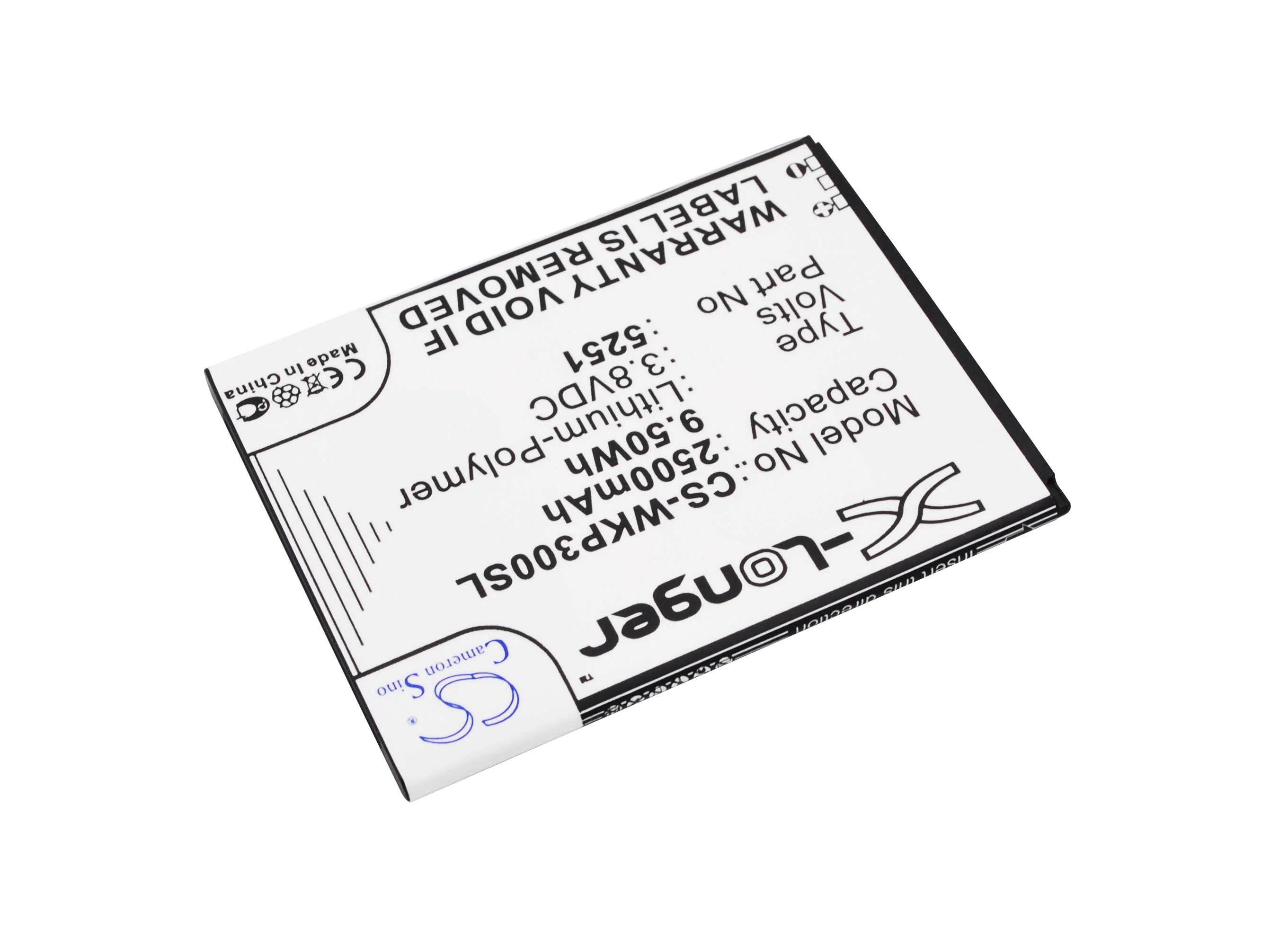 CS-WKP300SL : Battery for Wiko Pulp 3G, Pulp 4G, Robby and others - Replaces Wiko 5251, S104-V02000-012, S104-V02000-001 and others - Image 2