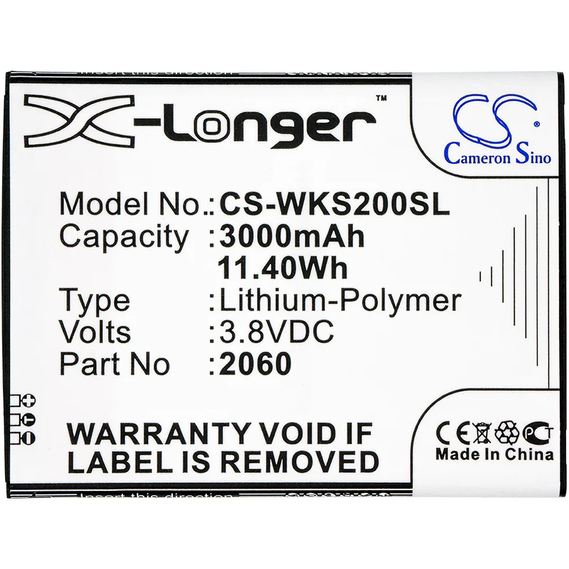 CS-WKS200SL : Battery for Casper Via V6X - Replaces Wiko 5260, S104-N77000-012, S104-N77000-008 and others - Image 3