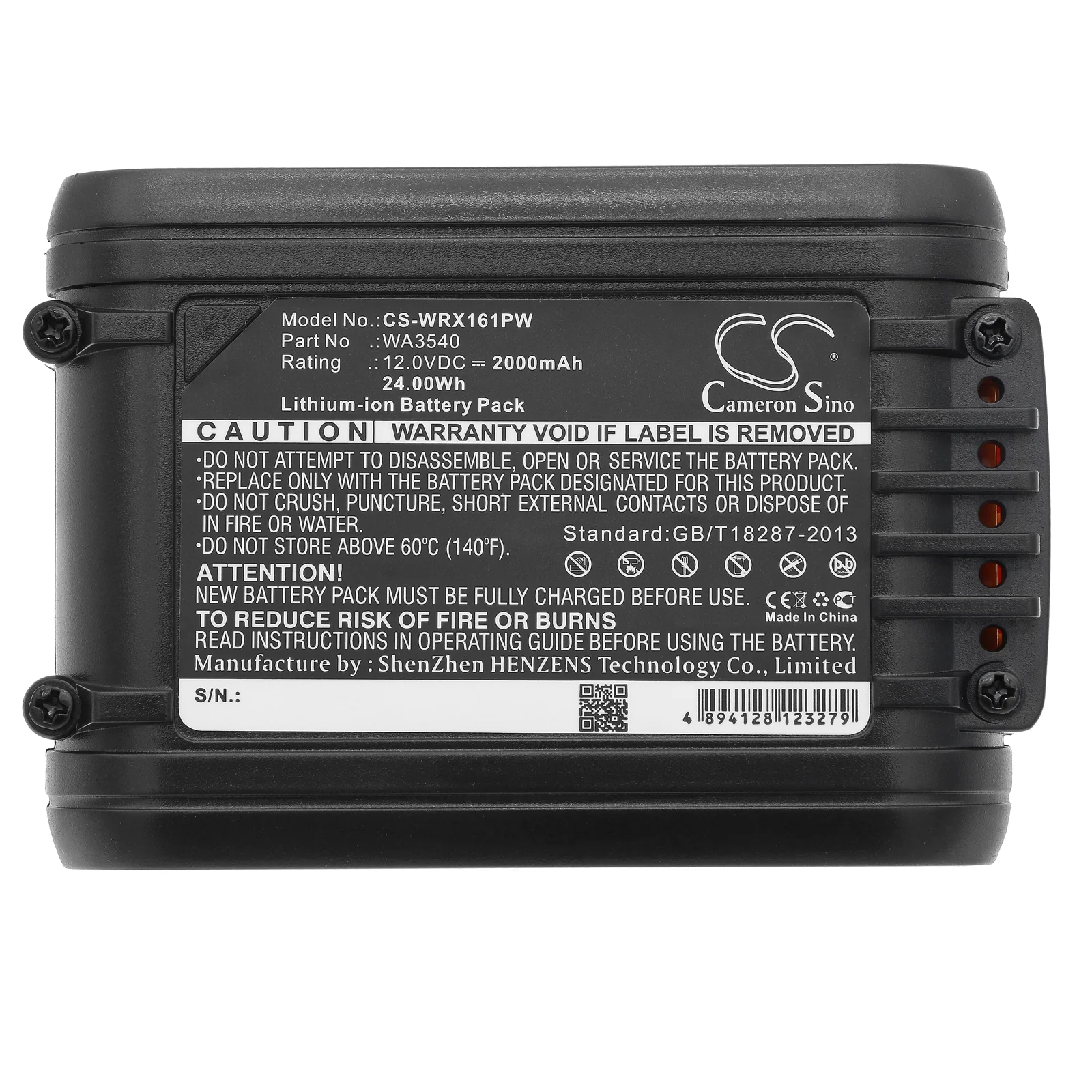 CS-WRX161PW : Battery for Worx WU137, WU161 - Replaces Worx WA3540 - Image 3
