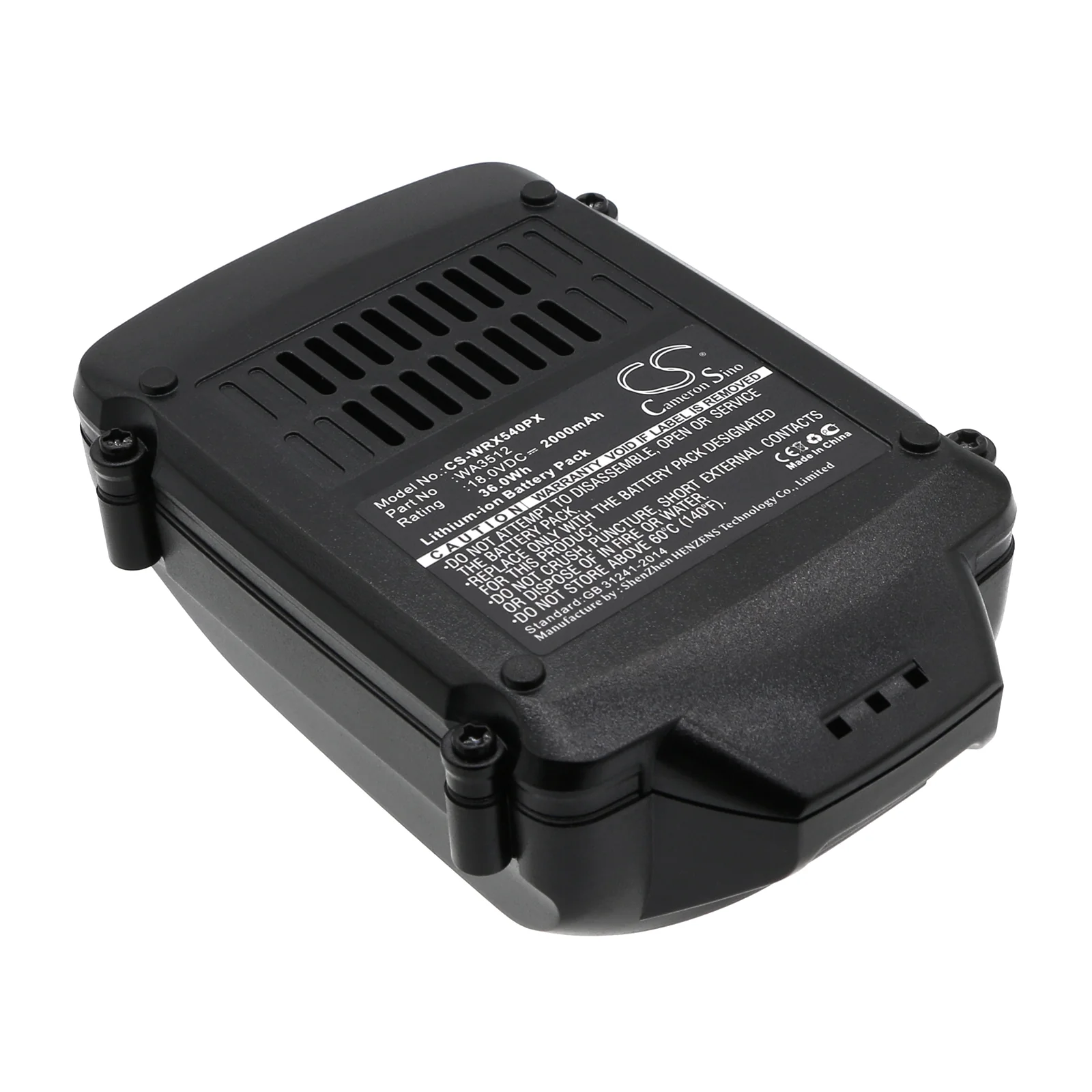 CS-WRX540PX : Battery for AL-KO Trimmer GTLi 18V Comfort, Rasentrimmer GTLi - Replaces Worx WA3551.1, WA3572, WA3512 and others