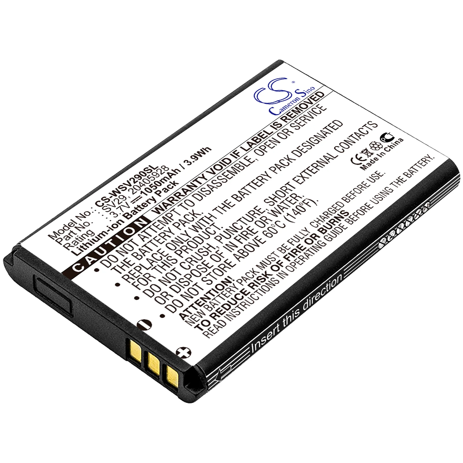 CS-WSV290SL : Battery for Maas CP-228-EU - Replaces Maas CB-28