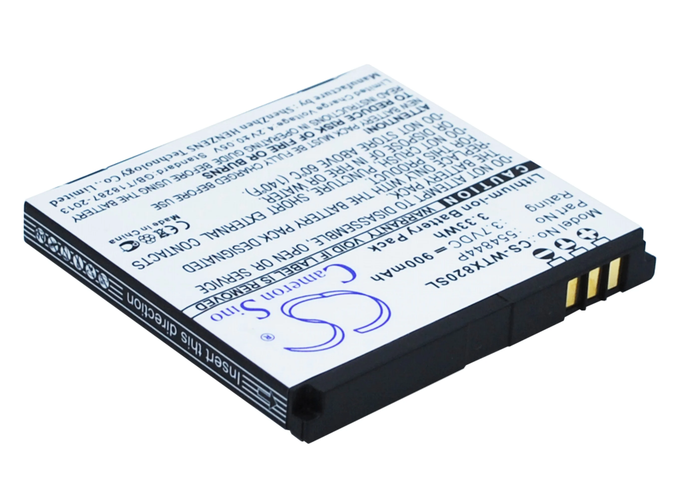 CS-WTX820SL : Battery for WayteQ X820, X850 - Replaces WayteQ 554844P - Image 4