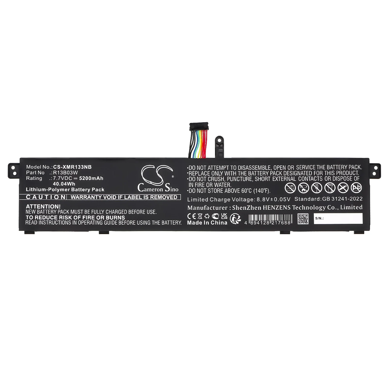 CS-XMR133NB : Battery for Xiaomi MI AIR 13.3 - Replaces Xiaomi R13B03W - Image 3