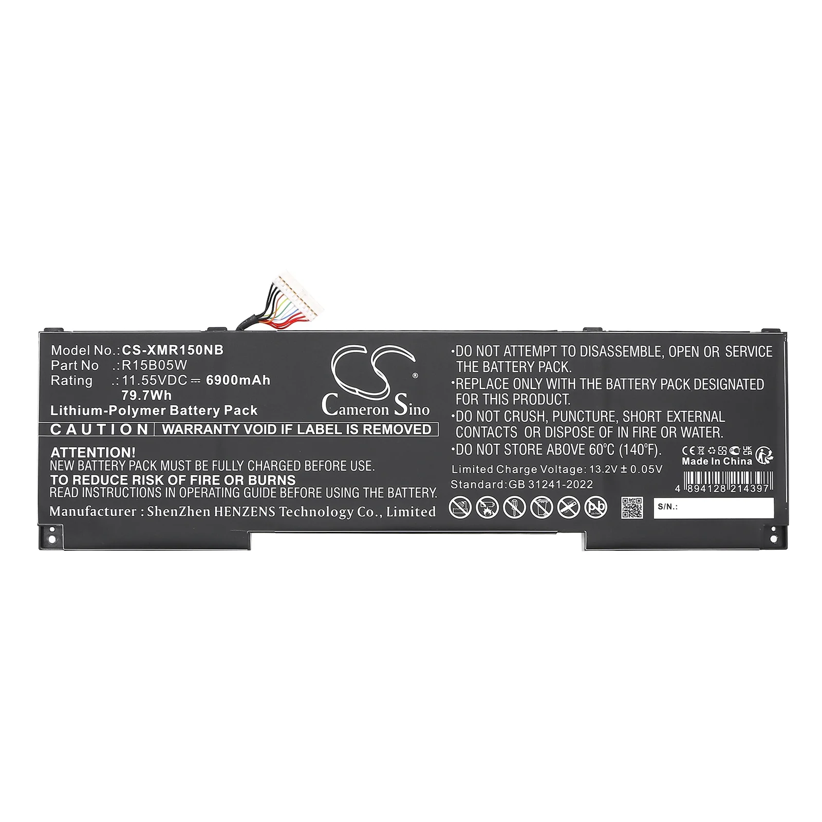 CS-XMR150NB : Battery for Xiaomi Notebook Pro X 15, Pro X15 - Replaces Xiaomi R15B05W - Image 5