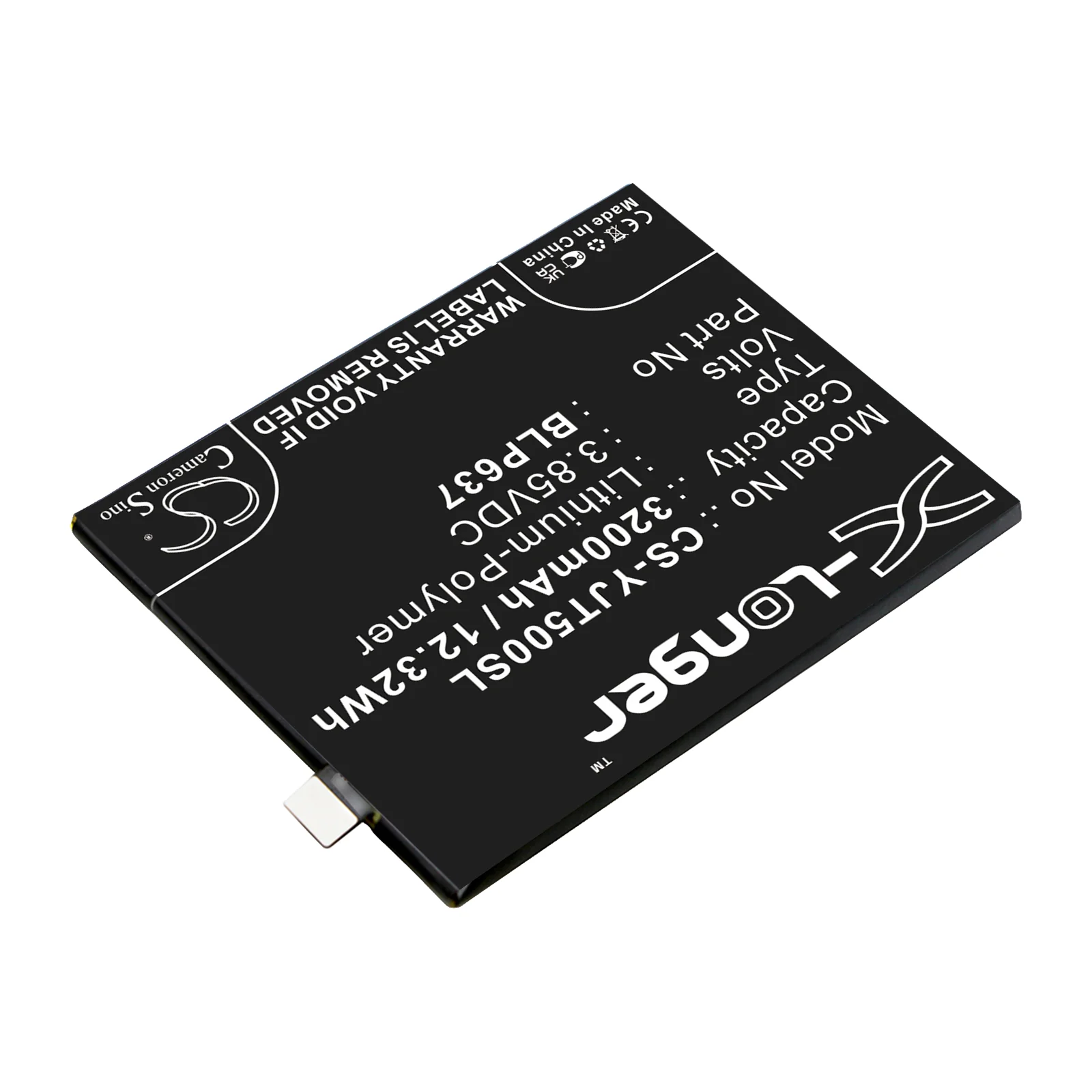 CS-YJT500SL : Battery for OnePlus 5, 5 Dual SIM, A5000 and others - Replaces OnePlus BLP637 - Image 2