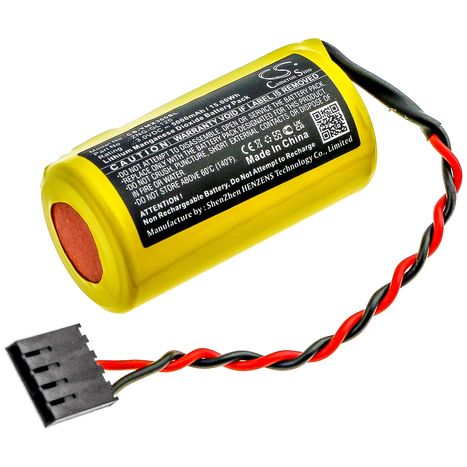 CS-YMX300SL : Battery for Yaskawa Yasnac MX3 - Replaces Yaskawa ZNG-GL120 - Image 3