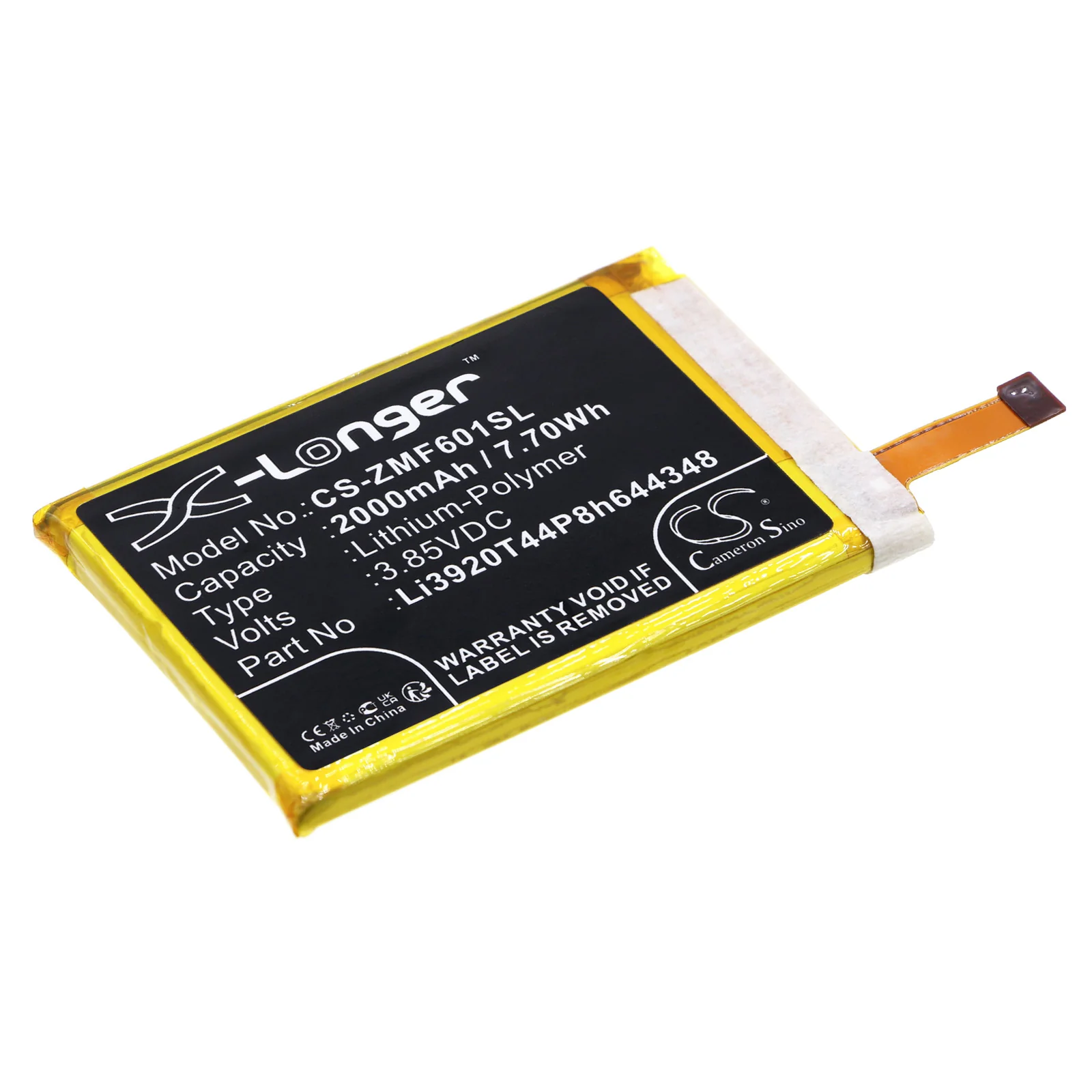 CS-ZMF601SL : Battery for ZTE Pocket WiFi 601ZT, Pocket WiFi 801ZT - Replaces ZTE Li3920T44P8h644348 - Image 3
