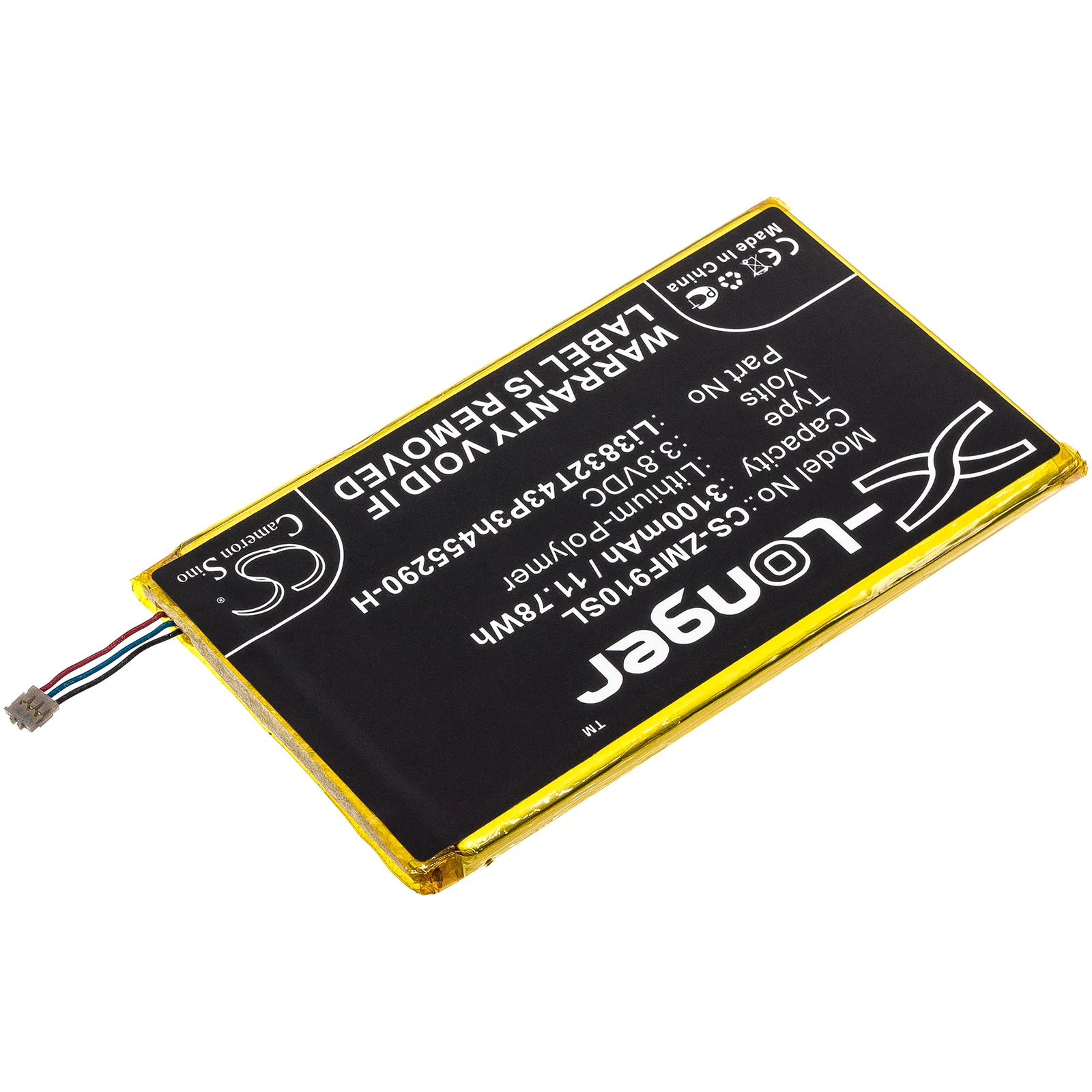 CS-ZMF910SL : Battery for ZTE MF900 - Replaces ZTE Li3832T43P3h455290-H - Image 2