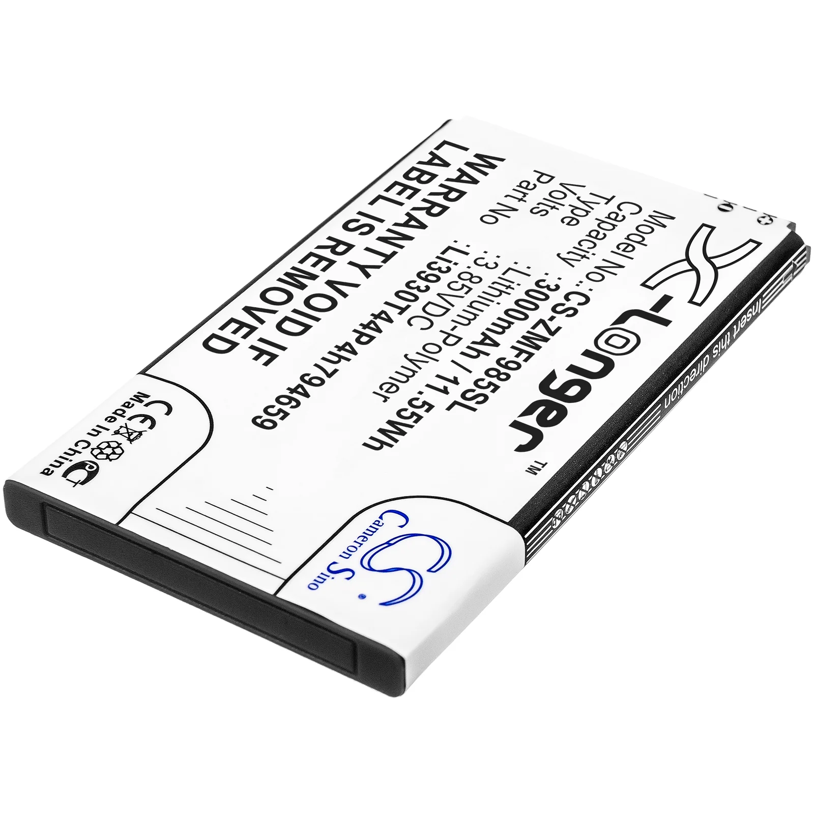 CS-ZMF985SL : Battery for ZTE MF288, Smart Hub Turbo, MF985 - Replaces ZTE Li3930T44P4h794659 - Image 2