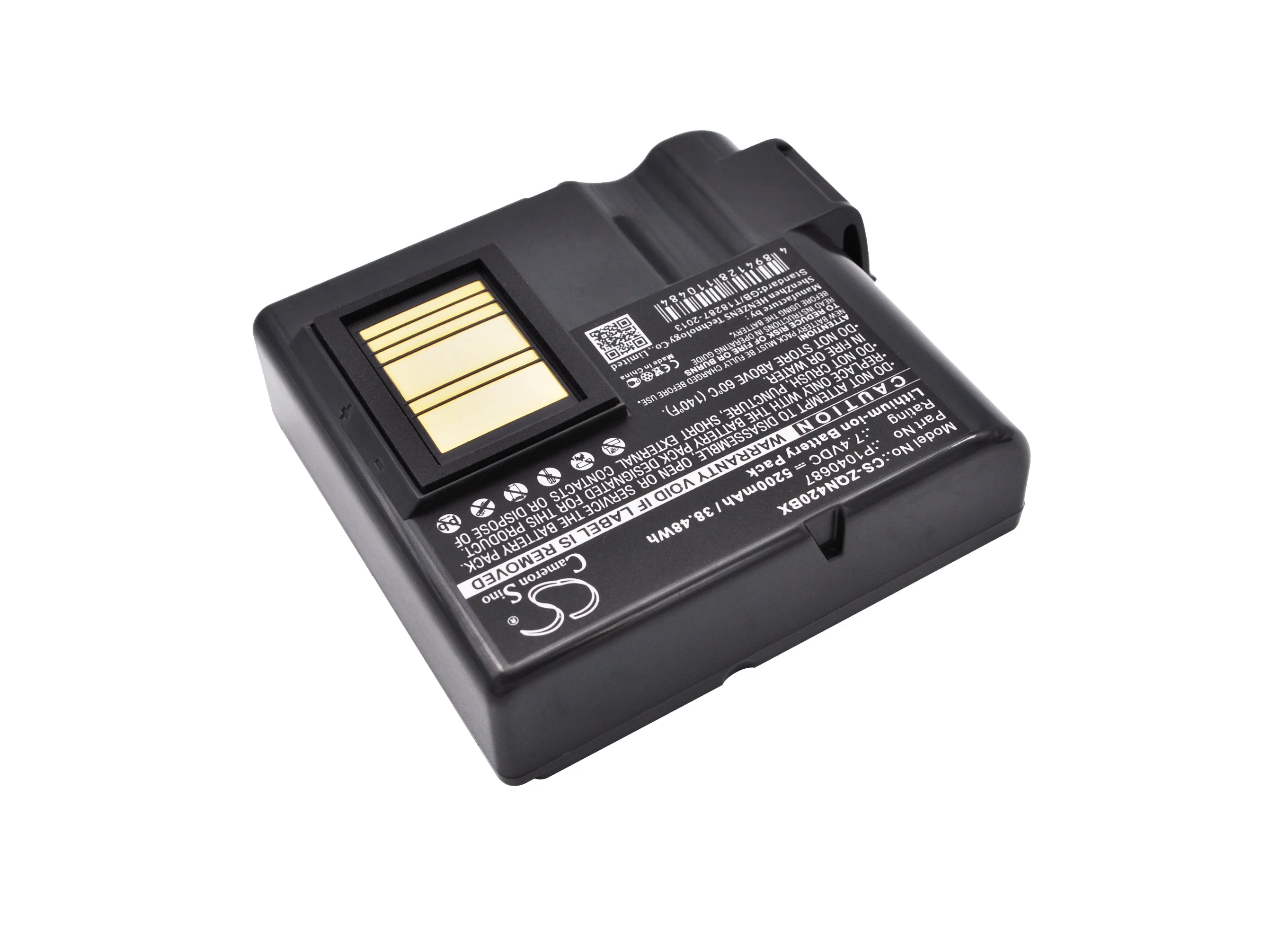 CS-ZQN420BX : Battery for Zebra QLN420, ZQ630 - Replaces Zebra P1040687, P1050667-016, BTRY-MPP-68MA1-01 - Image 2