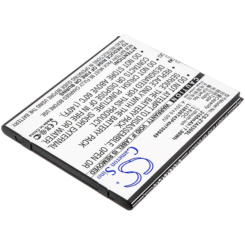 CS-ZTA530SL : Battery for ZTE Blade A530, Blade A606, BA530 and others - Replaces ZTE Li3826T43P4H705949 - Image 2