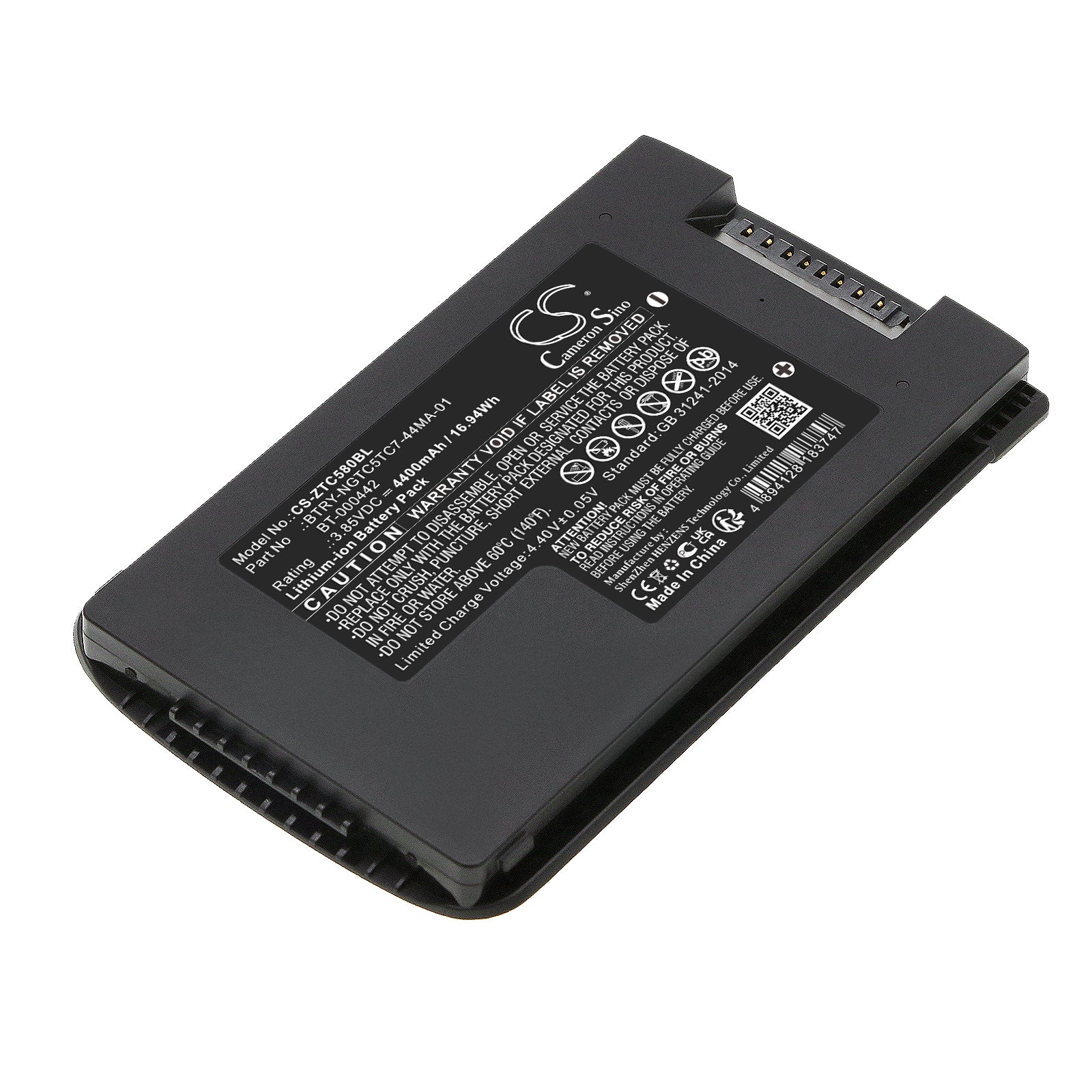 CS-ZTC580BL : Battery for Zebra TC53, TC58, TC73 and others - Replaces Zebra BTRY-NGTC5TC7-44MA-01, BT-000442