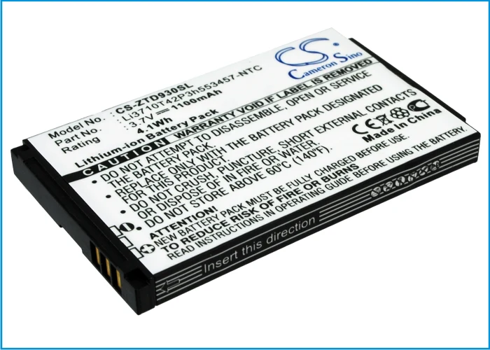 CS-ZTD930SL : Battery for Cricket Chorus, D930 - Replaces ZTE Li3710T42P3h553457-NTC