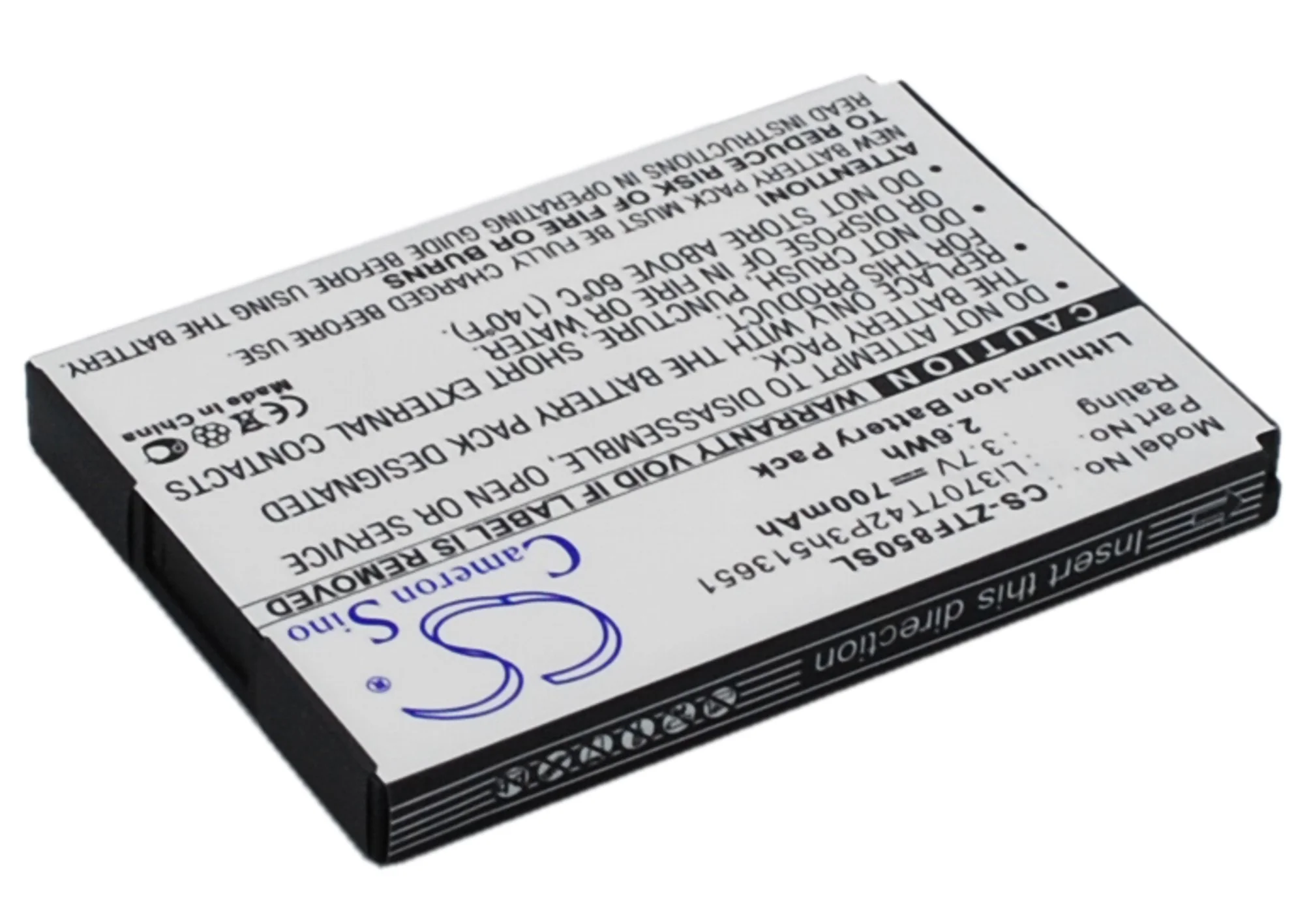 CS-ZTF850SL : Battery for Telstra F252, F256, F850 and others - Replaces Telstra Li3707T42P3h513651 - Image 3
