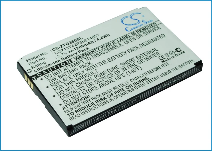 CS-ZTG380SL : Battery for Telstra G380, J-G380, F165 and others - Replaces Telstra Li3713T42P3h614057 - Image 2