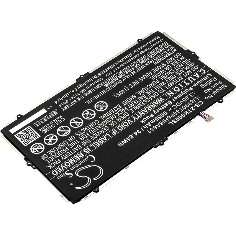 CS-ZTK900SL : Battery for ZTE K90U, ZPAD 10.1 - Replaces ZTE Li3990T44P6HI6A831 - Image 2