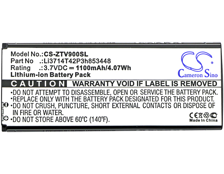 CS-ZTV900SL : Battery for MegaFon SP-W1 - Replaces ZTE Li3714T42P3h853448 - Image 3