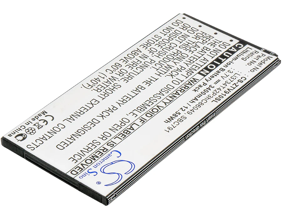CS-ZTV910SL : Battery for Билайн M2, V9+ - Replaces ZTE Li3734T42P3hC86049, SBC791 - Image 2