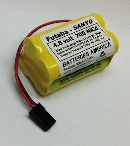NR4J : 4.8 volt 700mAh AA rechargeable NiCd battery for Futaba R/C - Image 2